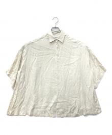 BALENCIAGA（バレンシアガ）の古着「ハウンドトゥースチェックS/Sシャツ」｜アイボリー