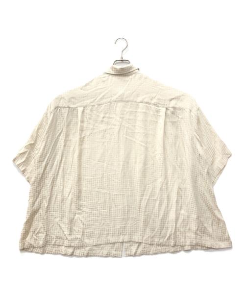 BALENCIAGA（バレンシアガ）BALENCIAGA (バレンシアガ) ハウンドトゥースチェックS/Sシャツ アイボリー サイズ:SIZE 34の古着・服飾アイテム
