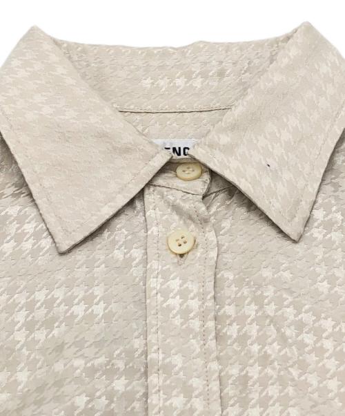 BALENCIAGA（バレンシアガ）BALENCIAGA (バレンシアガ) ハウンドトゥースチェックS/Sシャツ アイボリー サイズ:SIZE 34の古着・服飾アイテム