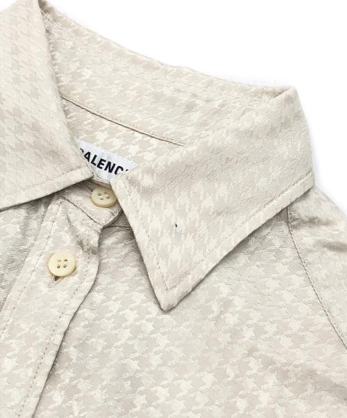BALENCIAGA（バレンシアガ）BALENCIAGA (バレンシアガ) ハウンドトゥースチェックS/Sシャツ アイボリー サイズ:SIZE 34の古着・服飾アイテム