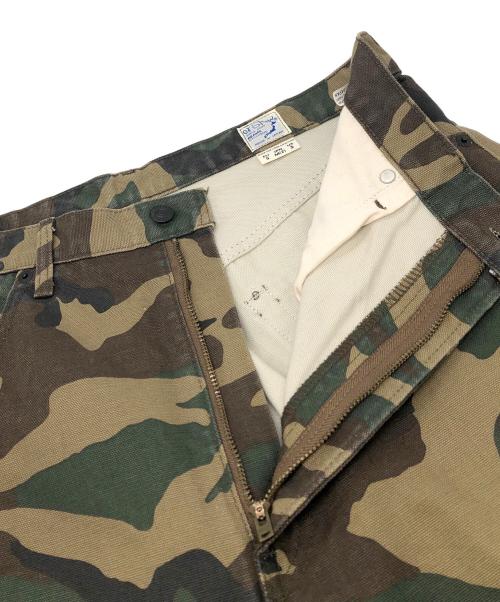 orSlow（オアスロウ）orSlow (オアスロウ) BEAMS (ビームス) 100 super dad woodland camo short pants グリーン サイズ:JPN M（2）の古着・服飾アイテム