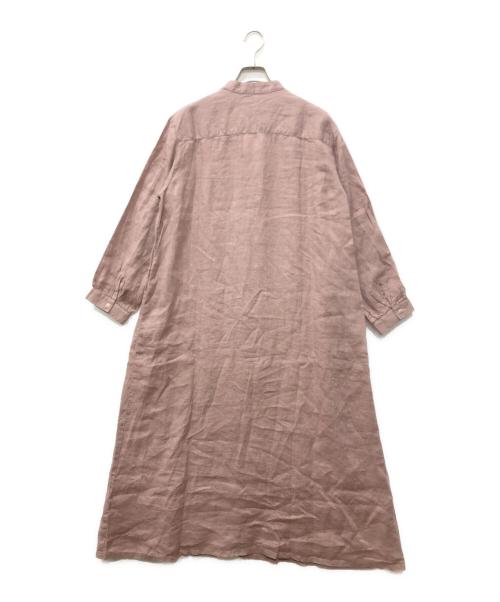 fog linen work（フォグリネンワーク）fog linen work (フォグリネンワーク) リネンバンドカラーシャツワンピース ピンク サイズ:FREE 未使用品の古着・服飾アイテム