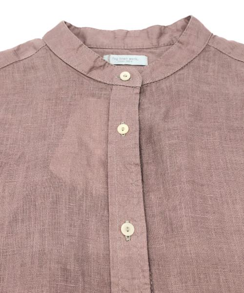 fog linen work（フォグリネンワーク）fog linen work (フォグリネンワーク) リネンバンドカラーシャツワンピース ピンク サイズ:FREE 未使用品の古着・服飾アイテム