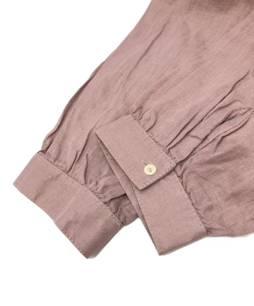fog linen work（フォグリネンワーク）fog linen work (フォグリネンワーク) リネンバンドカラーシャツワンピース ピンク サイズ:FREE 未使用品の古着・服飾アイテム
