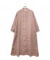 fog linen work（フォグリネンワーク）の古着「リネンバンドカラーシャツワンピース」｜ピンク
