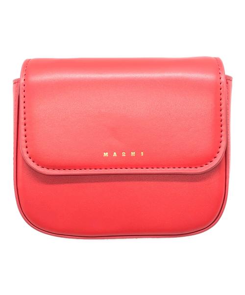 MARNI（マルニ）MARNI (マルニ) ロゴエンボスパンクバッグ レッドの古着・服飾アイテム