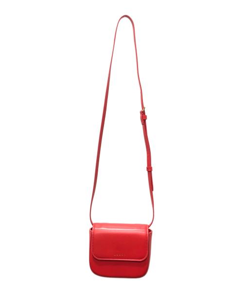 MARNI（マルニ）MARNI (マルニ) ロゴエンボスパンクバッグ レッドの古着・服飾アイテム