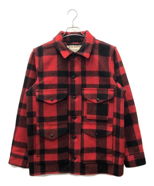 FILSON（フィルソン）FILSON (フィルソン) シングルマッキーノクルーザージャケット レッド×ブラック サイズ:SIZE Sの古着・服飾アイテム