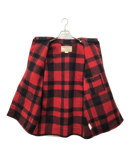 FILSON（フィルソン）FILSON (フィルソン) シングルマッキーノクルーザージャケット レッド×ブラック サイズ:SIZE Sの古着・服飾アイテム