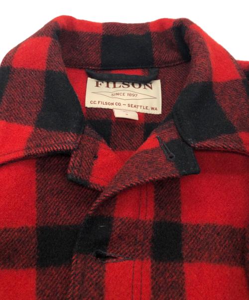 FILSON（フィルソン）FILSON (フィルソン) シングルマッキーノクルーザージャケット レッド×ブラック サイズ:SIZE Sの古着・服飾アイテム