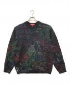 SUPREMEシュプリーム）の古着「collage embroidered sweater」｜ブラック