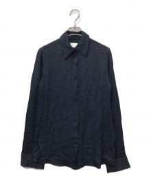 JIL SANDER（ジルサンダー）の古着「ポインテッドカラー シャツ」｜ブラック