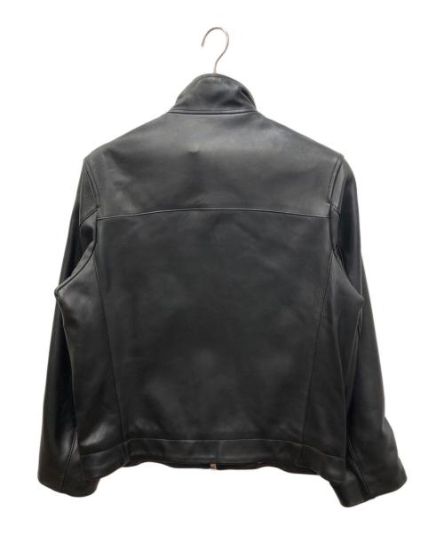 UNITED ARROWS（ユナイテッドアローズ）UNITED ARROWS (ユナイテッドアローズ) スタンドカラーレザーブルゾン ブラック サイズ:SIZE Sの古着・服飾アイテム