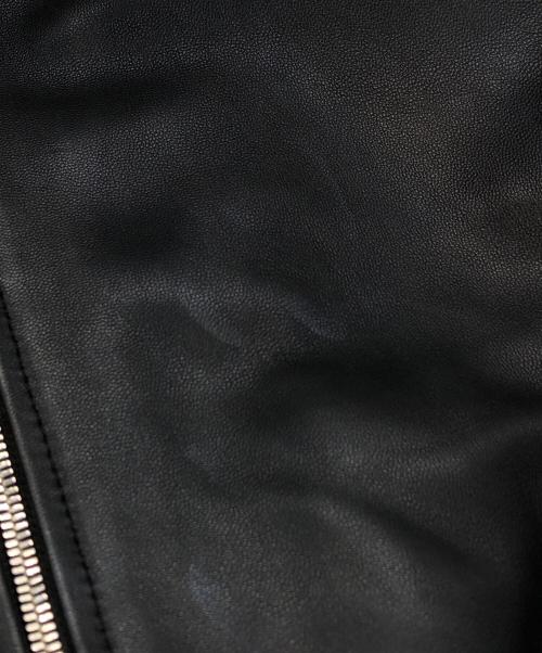 UNITED ARROWS（ユナイテッドアローズ）UNITED ARROWS (ユナイテッドアローズ) スタンドカラーレザーブルゾン ブラック サイズ:SIZE Sの古着・服飾アイテム