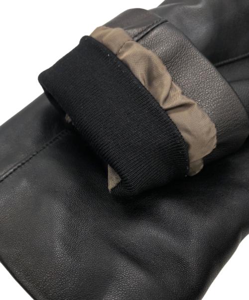 UNITED ARROWS（ユナイテッドアローズ）UNITED ARROWS (ユナイテッドアローズ) スタンドカラーレザーブルゾン ブラック サイズ:SIZE Sの古着・服飾アイテム
