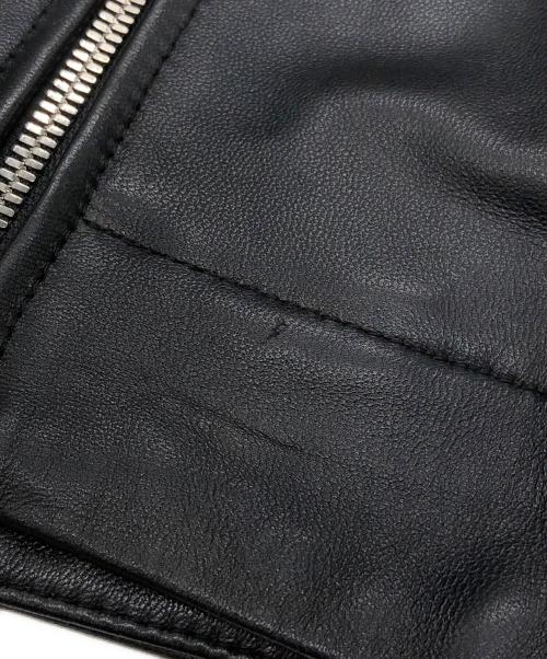 UNITED ARROWS（ユナイテッドアローズ）UNITED ARROWS (ユナイテッドアローズ) スタンドカラーレザーブルゾン ブラック サイズ:SIZE Sの古着・服飾アイテム