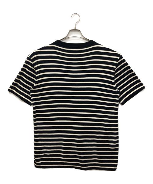 Dior（ディオール）Dior (ディオール) ロゴジャガードボーダーニットTシャツ ブラック×ホワイト サイズ:SIZE Mの古着・服飾アイテム