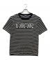 Dior（ディオール）の古着「ロゴジャガードボーダーニットTシャツ」｜ブラック×ホワイト