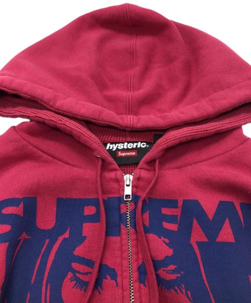 SUPREME（シュプリーム）SUPREME (シュプリーム) Hysteric Glamour (ヒステリックグラマー) Thermal Lined Zip Up Hooded Sweatshirt ピンク サイズ:SIZE Sの古着・服飾アイテム