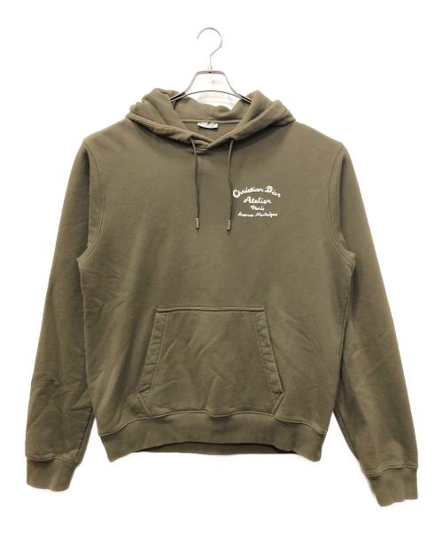 Dior（ディオール）Dior (ディオール) Atelier Embroidery Pullover Hoodie オリーブ サイズ:SIZE XXLの古着・服飾アイテム