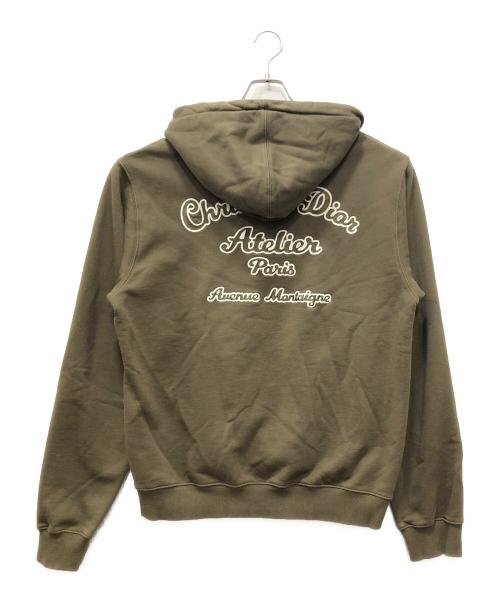 Dior（ディオール）Dior (ディオール) Atelier Embroidery Pullover Hoodie オリーブ サイズ:SIZE XXLの古着・服飾アイテム
