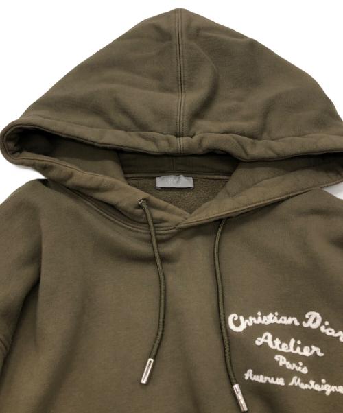 Dior（ディオール）Dior (ディオール) Atelier Embroidery Pullover Hoodie オリーブ サイズ:SIZE XXLの古着・服飾アイテム
