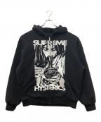 SUPREME×Hysteric Glamourシュプリーム×ヒステリックグラマー）の古着「Thermal Lined Zip Up Hooded Sweatshirt」｜ブラック