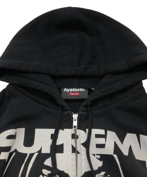 SUPREME（シュプリーム）SUPREME (シュプリーム) Hysteric Glamour (ヒステリックグラマー) Thermal Lined Zip Up Hooded Sweatshirt ブラック サイズ:SIZE XLの古着・服飾アイテム