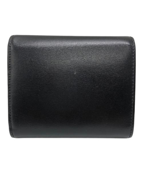 CELINE（セリーヌ）CELINE (セリーヌ) スモール フラップウォレット トリオンフ / シャイニーカーフスキン ブラックの古着・服飾アイテム