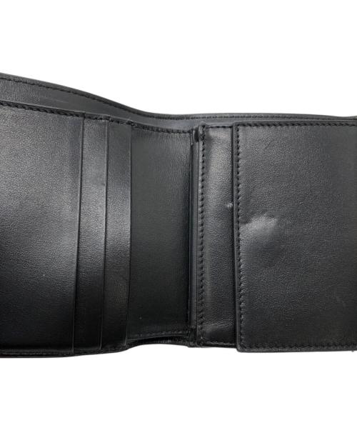 CELINE（セリーヌ）CELINE (セリーヌ) スモール フラップウォレット トリオンフ / シャイニーカーフスキン ブラックの古着・服飾アイテム