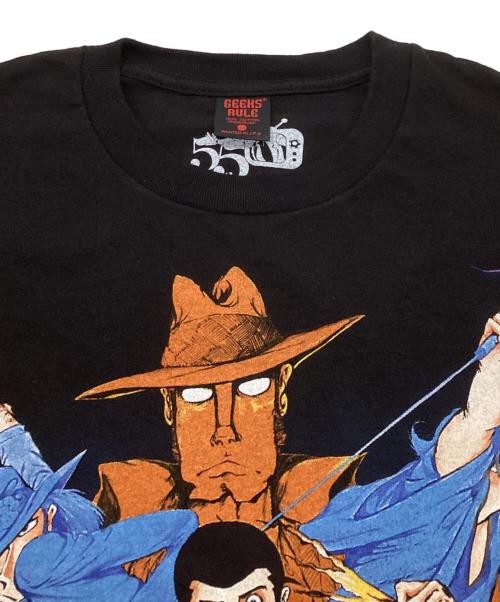 GEEKS RULES（ギークスルール）GEEKS RULES (ギークスルール) ルパン三世 (ルパンサンセイ) ルパンVS複製人間 プリントTシャツ ブラック サイズ:Lの古着・服飾アイテム