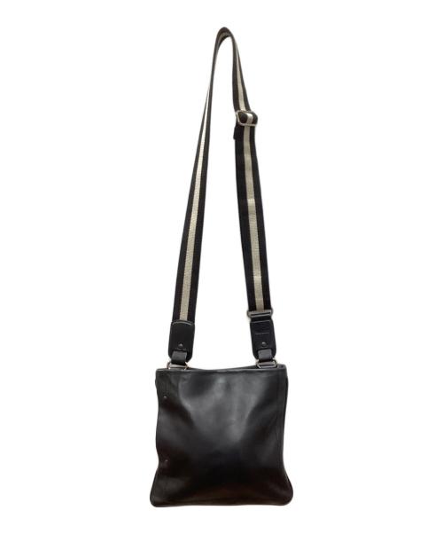 BALLY（バリー）BALLY (バリー) レザーショルダーバッグ ブラックの古着・服飾アイテム