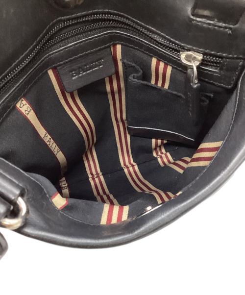 BALLY（バリー）BALLY (バリー) レザーショルダーバッグ ブラックの古着・服飾アイテム