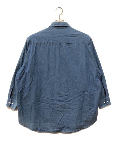 HERILL（ヘリル）HERILL (ヘリル) Cotton Cashmere Brush Work Shirts ブルー サイズ:2の古着・服飾アイテム