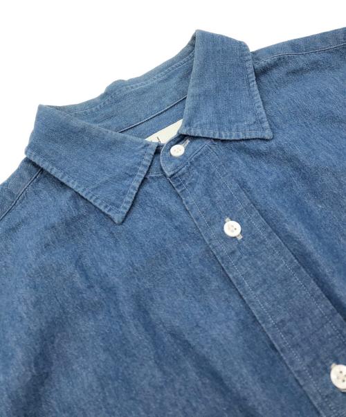 HERILL（ヘリル）HERILL (ヘリル) Cotton Cashmere Brush Work Shirts ブルー サイズ:2の古着・服飾アイテム