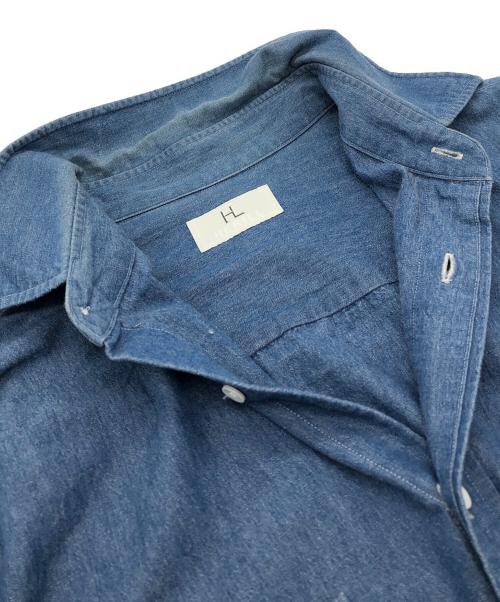 HERILL（ヘリル）HERILL (ヘリル) Cotton Cashmere Brush Work Shirts ブルー サイズ:2の古着・服飾アイテム