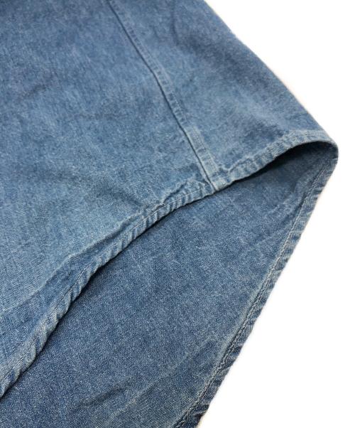 HERILL（ヘリル）HERILL (ヘリル) Cotton Cashmere Brush Work Shirts ブルー サイズ:2の古着・服飾アイテム
