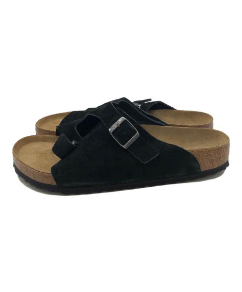 BIRKENSTOCK（ビルケンシュトック）BIRKENSTOCK (ビルケンシュトック) チューリッヒ スウェードサンダル ブラック×ベージュ サイズ:28cmの古着・服飾アイテム