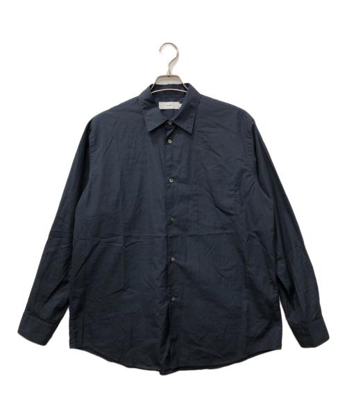 Graphpaper（グラフペーパー）Graphpaper (グラフペーパー) BROAD L/S REGULAR COLLAR SHIRT ネイビー サイズ:2の古着・服飾アイテム