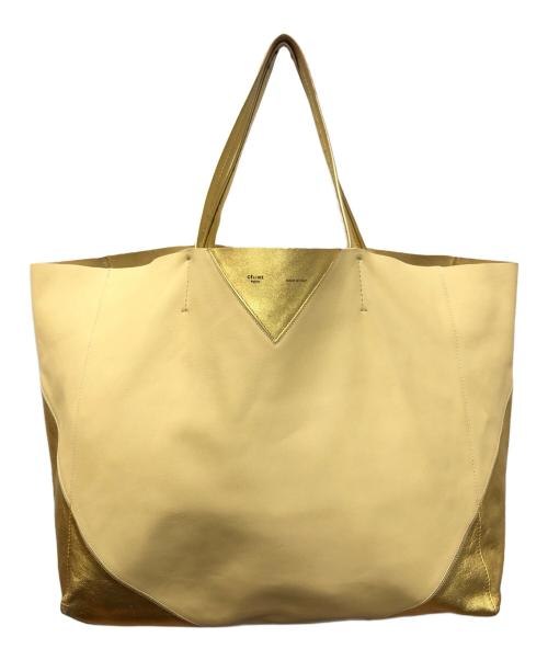 CELINE（セリーヌ）CELINE (セリーヌ) ホリゾンタルカバ トートバッグ ベージュ×ゴールド サイズ:下記参照の古着・服飾アイテム