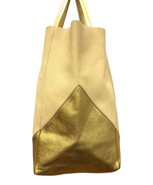 CELINE（セリーヌ）CELINE (セリーヌ) ホリゾンタルカバ トートバッグ ベージュ×ゴールド サイズ:下記参照の古着・服飾アイテム