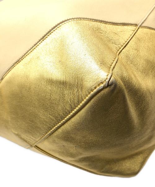 CELINE（セリーヌ）CELINE (セリーヌ) ホリゾンタルカバ トートバッグ ベージュ×ゴールド サイズ:下記参照の古着・服飾アイテム
