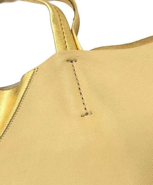 CELINE（セリーヌ）CELINE (セリーヌ) ホリゾンタルカバ トートバッグ ベージュ×ゴールド サイズ:下記参照の古着・服飾アイテム