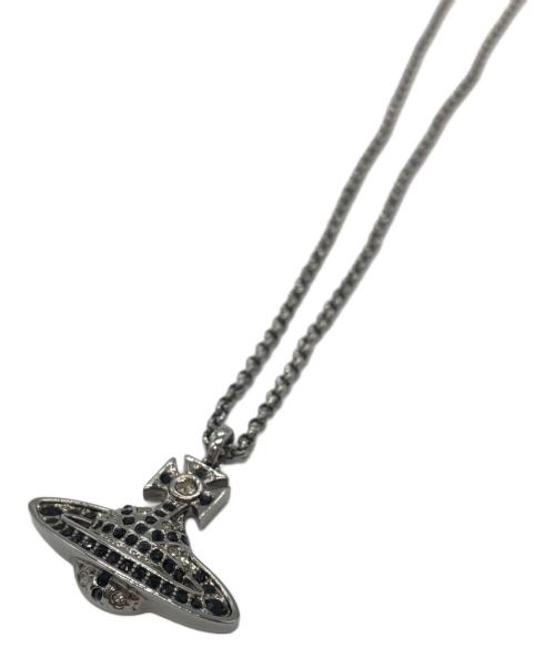 Vivienne Westwood（ヴィヴィアンウエストウッド）Vivienne Westwood (ヴィヴィアンウエストウッド) ラインストーンオーブネックレス シルバーの古着・服飾アイテム
