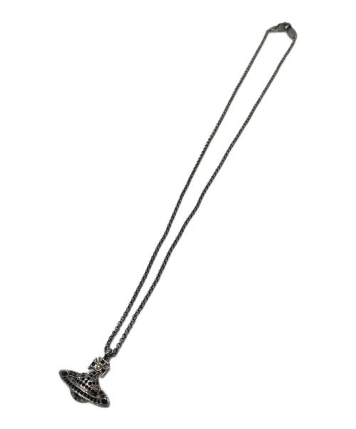Vivienne Westwood（ヴィヴィアンウエストウッド）Vivienne Westwood (ヴィヴィアンウエストウッド) ラインストーンオーブネックレス シルバーの古着・服飾アイテム