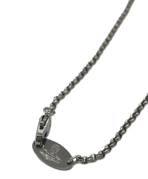 Vivienne Westwood（ヴィヴィアンウエストウッド）Vivienne Westwood (ヴィヴィアンウエストウッド) ラインストーンオーブネックレス シルバーの古着・服飾アイテム