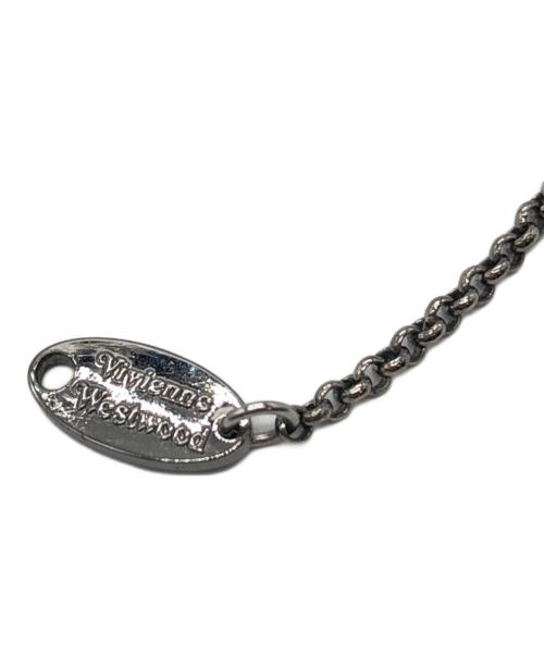 Vivienne Westwood（ヴィヴィアンウエストウッド）Vivienne Westwood (ヴィヴィアンウエストウッド) ラインストーンオーブネックレス シルバーの古着・服飾アイテム