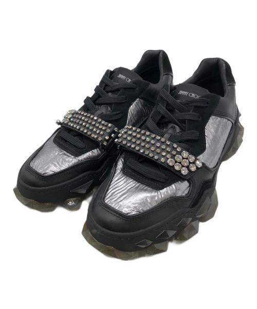 JIMMY CHOO（ジミーチュウ）JIMMY CHOO (ジミーチュウ) DIAMOND X STRAP スニーカー ブラック サイズ:42の古着・服飾アイテム