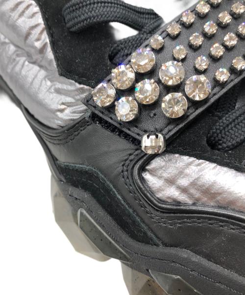 JIMMY CHOO（ジミーチュウ）JIMMY CHOO (ジミーチュウ) DIAMOND X STRAP スニーカー ブラック サイズ:42の古着・服飾アイテム