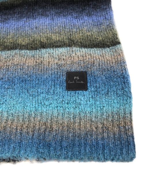 PS Paul Smith（ＰＳポールスミス）PS Paul Smith (ＰＳポールスミス) Gradient Stripeニット ブルー サイズ:XLの古着・服飾アイテム